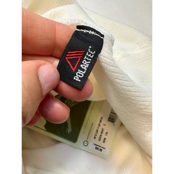 Patagonia Womens Baselayer Ivory Large 1/4 Zip Neck Performance Capilene 4 NEW - Picture 12 of 12